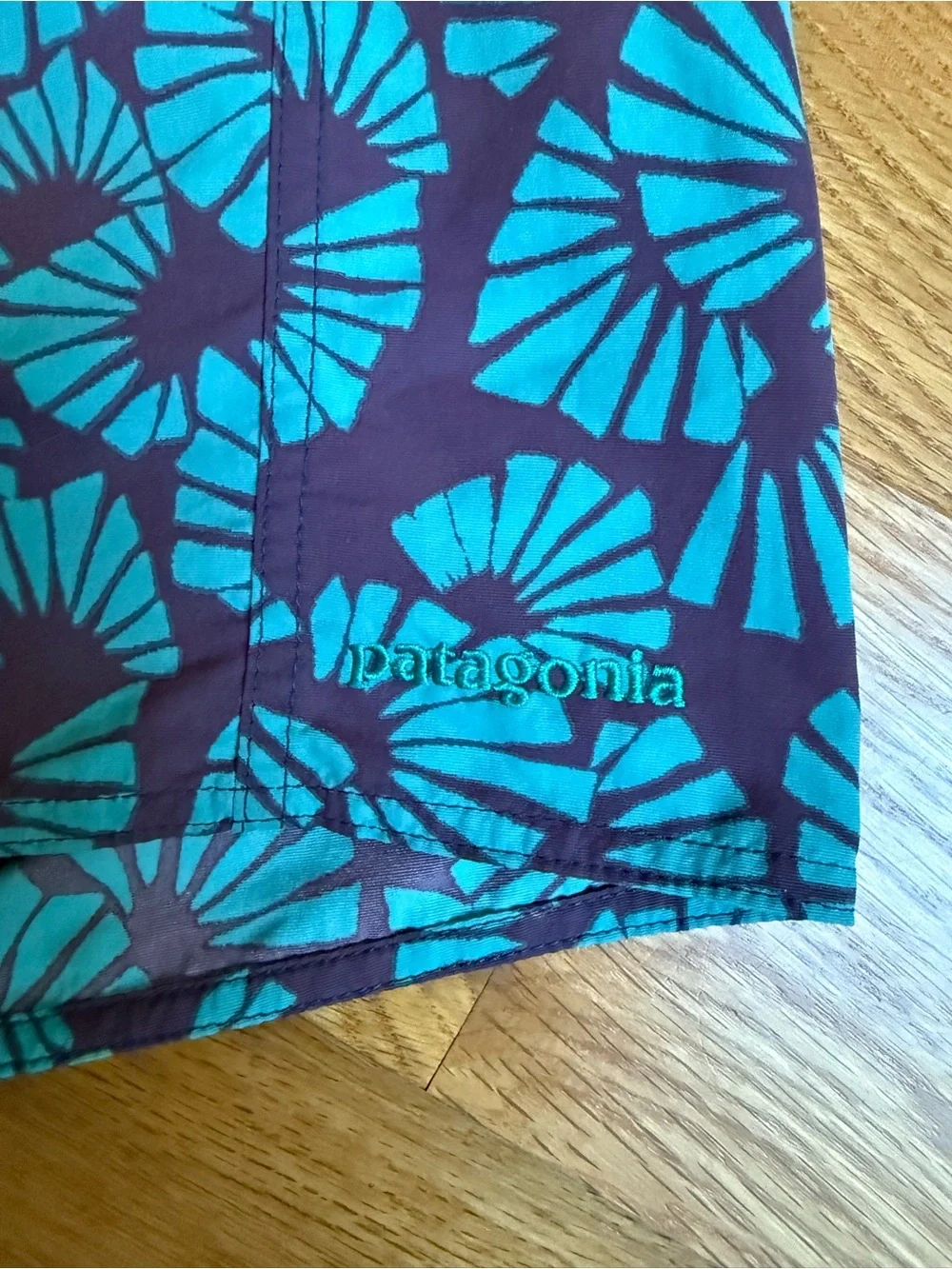 Men's Patagonia Teal Floral Board Shorts - Blue/Teal